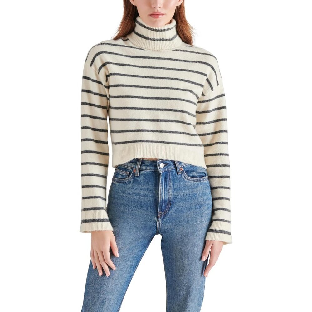 Womens Sweater Bell Sleeve Polyester Nylon Medium Pull On Casual